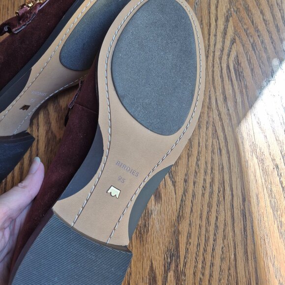 NWOB Birdies Brown Velvet Jeweled Smoking Loafer Size 9.5 - Picture 13 of 16